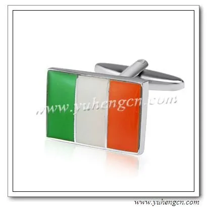 Silver Ireland Flag Cufflinks