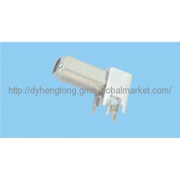 Right  Angle F Female PC Mount Connector