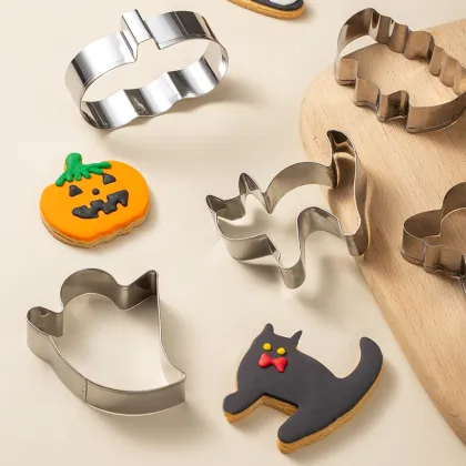 Halloween Cookie Cutters Set: 12Pcs Stainless Steel Baking Tools for Cookie and Cake Decorating