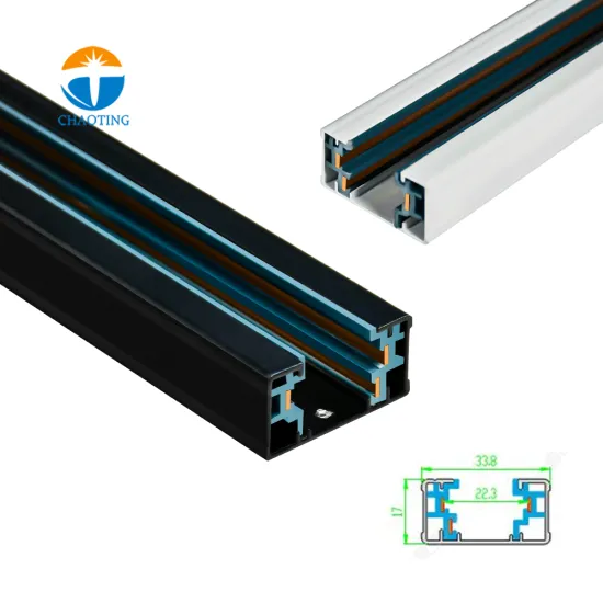 Black White 3 Wire LED Track Light System for Commercial Lighting Fixtures