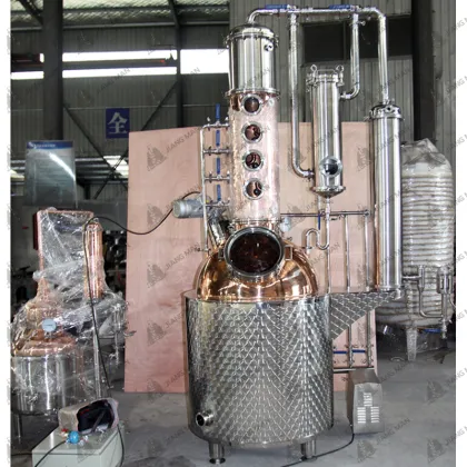 Copper Column Home Alcohol Distiller for Bourbon Whiskey - 100L Capacity