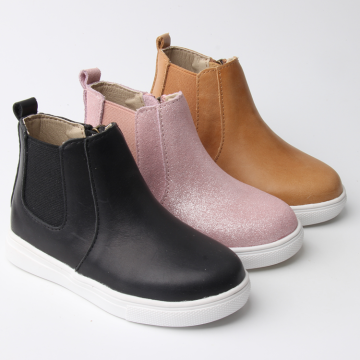 TPR Children Real Leather Chelsea Boots