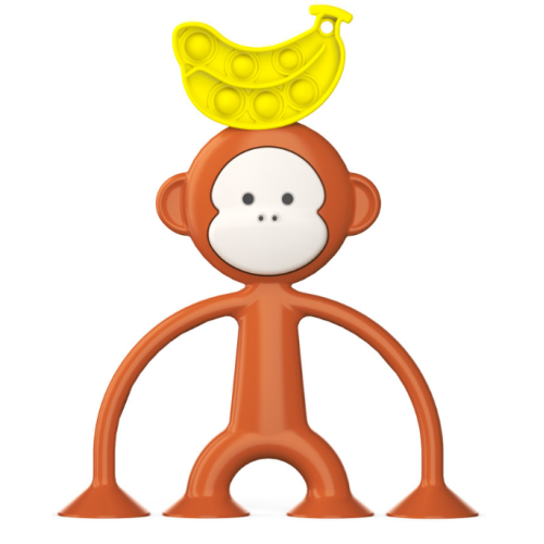 Jouets sensoriels de porte-clés Silicone de singe personnalisé