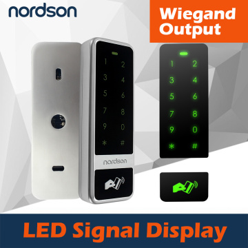 Factory direct sales IP65 outdoor touch screen keypad RFID id card access control system