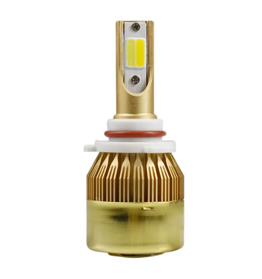 C6 LED Headlight Bulb: White & Yellow Double Color High/Low Beam for 9006/H4/9005/H11