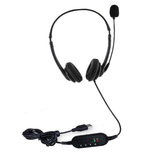 Headset stereo 3.5mm &amp; usb berwayar dengan mikrofon untuk komputer riba