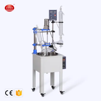 Single Layer Glass Reaction Kettle Pyrex Reactor for Laboratory