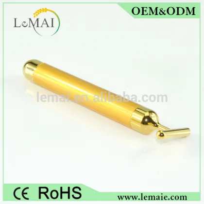 Skin Care Beauty Equipment 24k Golden Beauty Bar Massager Vibration