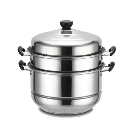 Double Layers Stainless Steel Food Steamer Pot