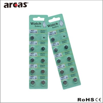 AG7 / LR57 / 395 Alkaline 1.5V button cell AG battery