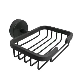 Luxury Matt Black Stainless Steel Wall-Mounted Soap Rack