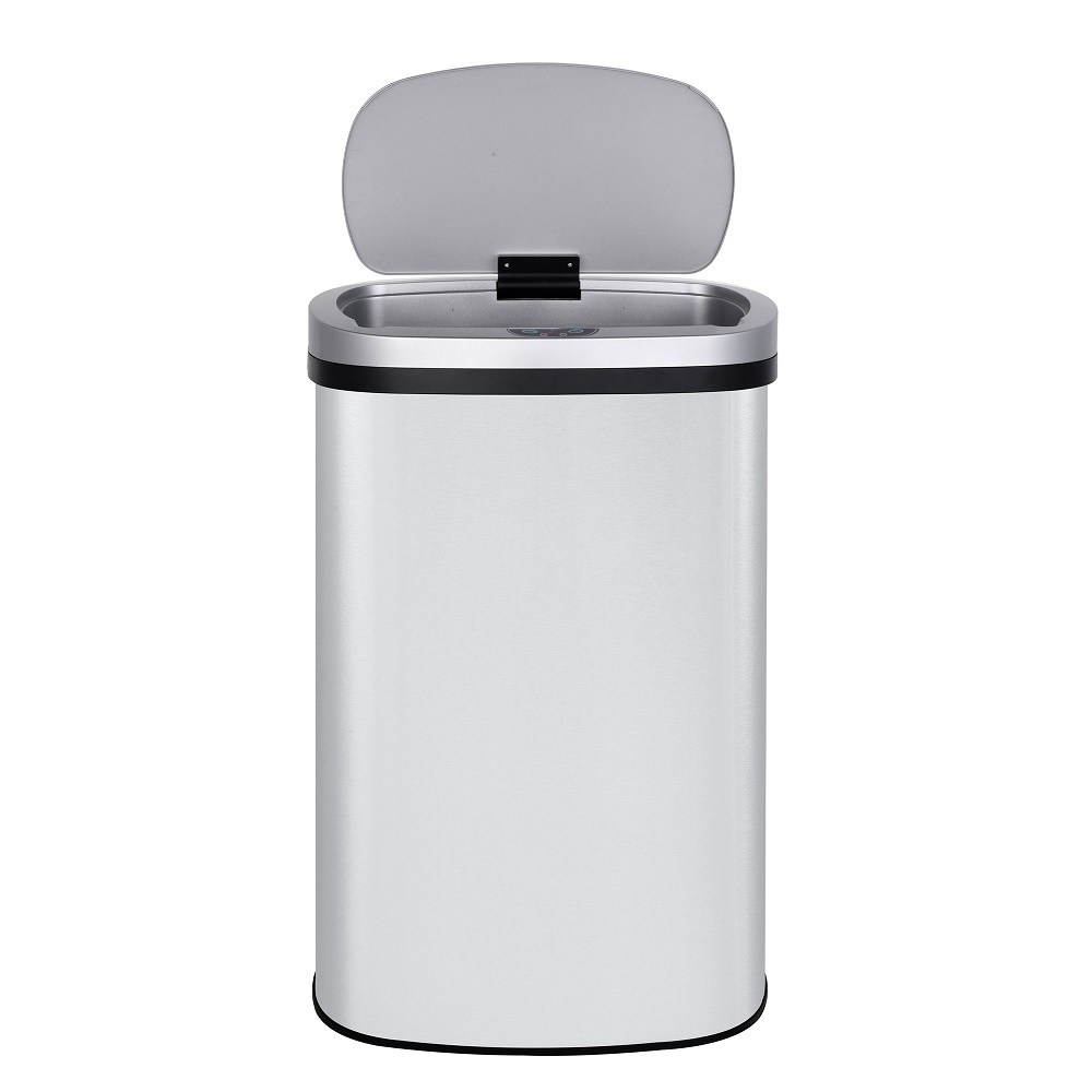 metal steel automatic trash bin