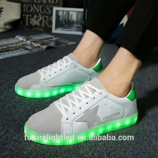 Rechargeable LED light luminous causal boys and girls fancy shoes
