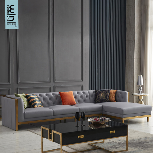 High End Sofas Modern Living Room Furniture Light Luxury Sofa Supplier