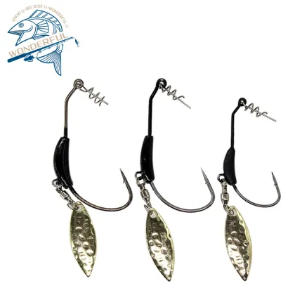 Bulk Big Game Saltwater Fishing Tackle: Sequins Barbed Jig Lead Head Wide Belly Crank Hook