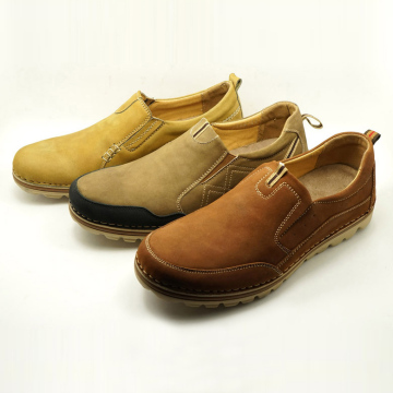 antislip outsole hiking casual shoe no lace fashionable and cheap price mens leather casual shoes on hot sale
