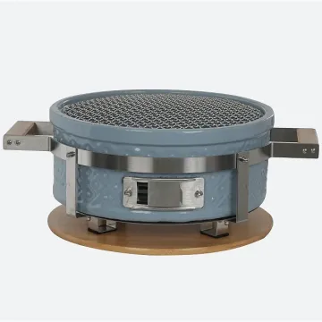 Auplex Charcoal Barbecue Japanese table Ceramic Habichi grill in Blue Color