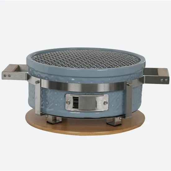 Auplex Charcoal Barbecue Japanese table Ceramic Habichi grill in Blue Color