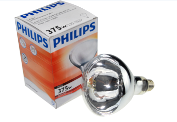 PHILIPS R125 IR Red 375W 230V E27 ES