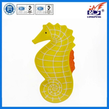 Ceramic Ocean Series 3D Hand-Painted Sea Animal Shape Cartoon Ceramic Dinner Plate,Seahorse Ceramic Serving Plate