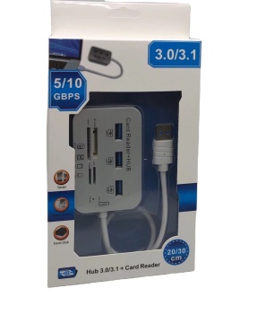 Lettore di schede hub: splitter per trasmissione ad alta velocità SD, TF, TF, TF, MS Card per fotocamera