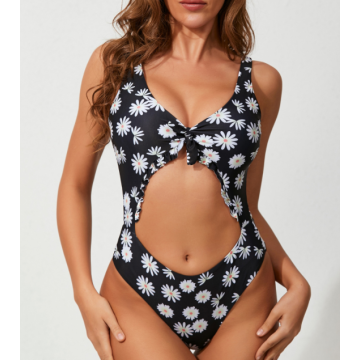 Women Sexy Print Floral One-Piece Bikini Swimwear