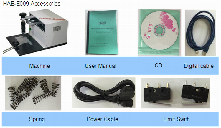 HAE-E009 Dot Peen Engraver Accessories