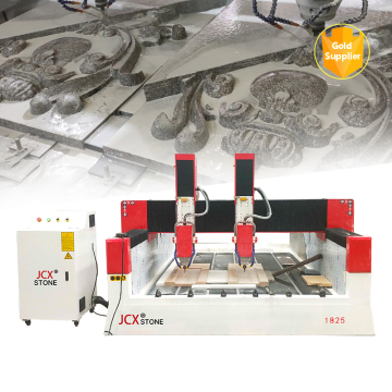 JCXSTONE 1825 2-Kopf-Steingravur CNC-Router-Maschine für Marmor- und Granitschneid- und Grabsteinschnitzermahlen