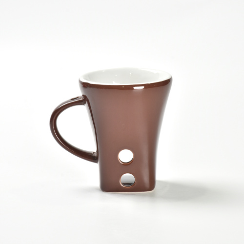 Caneca de fondue cerâmica de chocolate de esmalte colorido