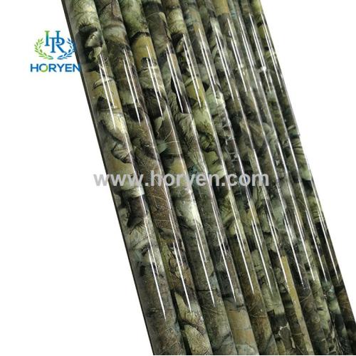Round Tube Custom colored water transfer painted carbon fiber pole Factory