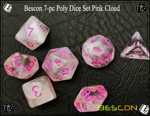 Pink Cloud Dice Set-5
