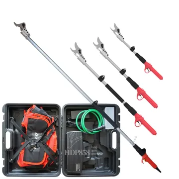 Rechargeable Long Reach Orchard Pruning Shears with Telescopic Pole