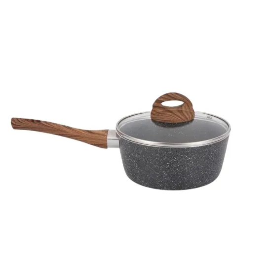 Non-Stick Cookware Set: 16cm Milk Pot & Sauce Pan