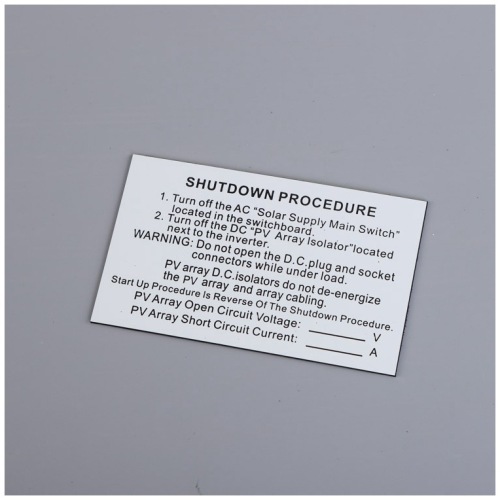 Custom two layers engraved traffolyte label sheet