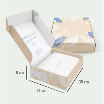 Customized Brown Mail Nude Color E-flute Corrugated Cardboard Garment Packaging Boxes with Logo