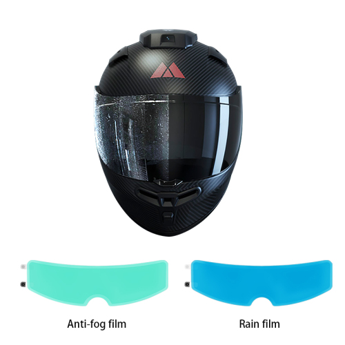 Capacete de motocicleta Rain e filme de proteção contra neblina