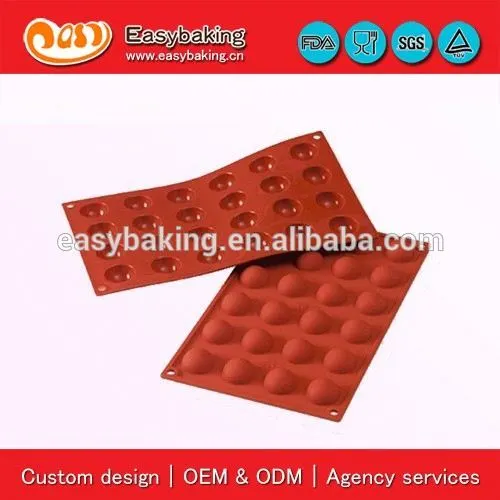 24 Cavities 3cm half sphere silicon bakeware cake baking pans