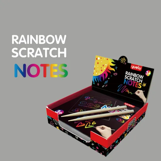 100Page Scraping Painting Sticky Note Multicolor DIY Graffiti Drawing Manual Memo Card Painting Learning Sticky Note Drawing Toy