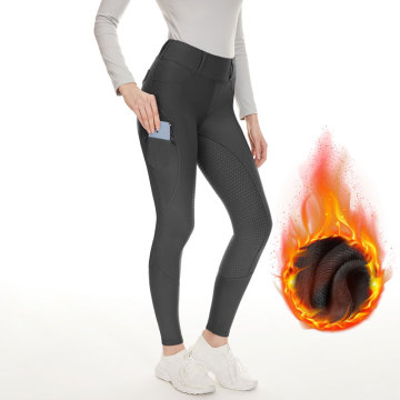 Grey Silicone Women's Equestrian Leggings