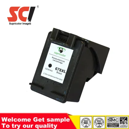 Remanufactured Ink Cartridge CZ107AA compatible hp 678 black ink cartridge