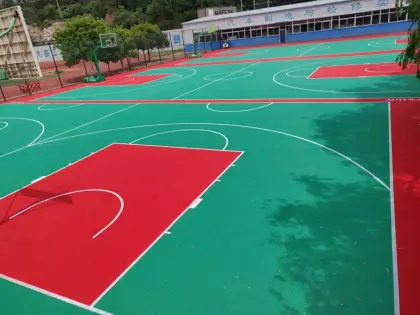 Interlocking athletic surfaces sports flooring systems