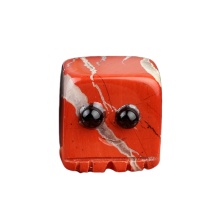 Red Jasper Cube block Spirit 20mm Handmade Craved Ornaments Home Decoration