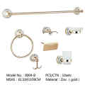 Golden Zinc Wall Mounted Bathroom Accessories Six Sets