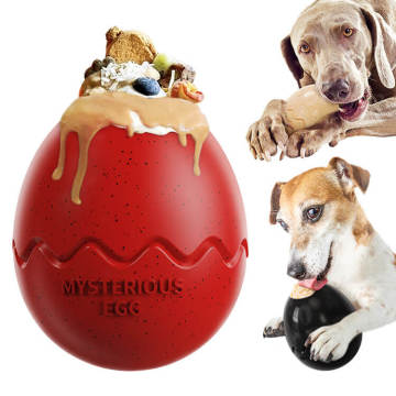 Unique Dinosaur Egg Shape Pet Toy for Teeth Cleaning and Slow Feeding