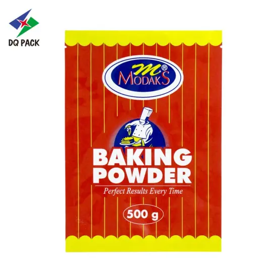 3 Side Sealed 500g Baking Powder Plastic Bag Retort Pouch Perforated Food Pouch Packaging Bag