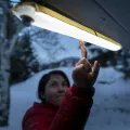 Luz de campamento de LED solar inflable portátil