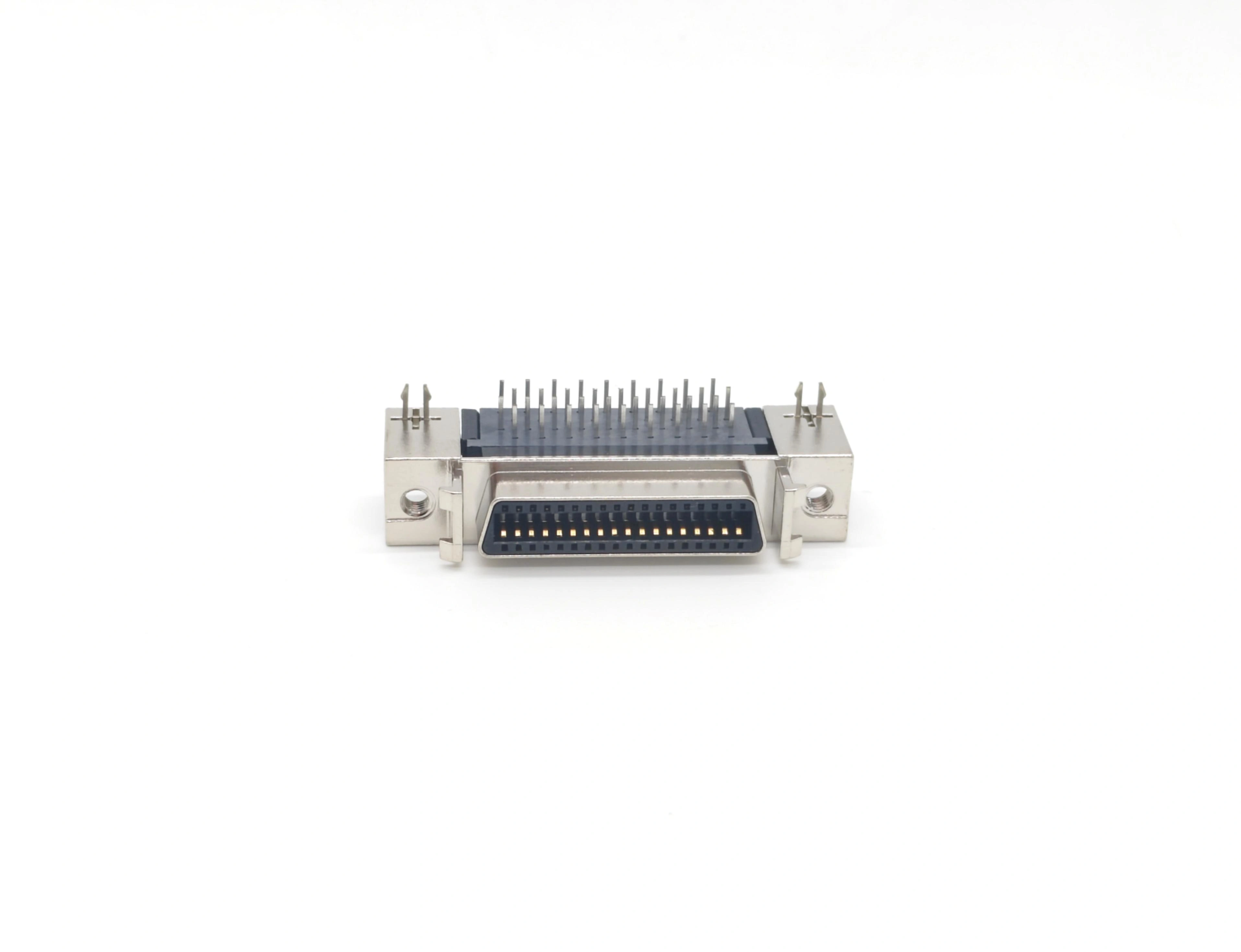 SCSI Female Right-Angle Zinc Alloy Through-Hole 36P with Barbs China ...