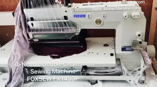 50-Needle Flat Bed Double Chain Stitch Sewing Machine