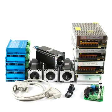 NEMA 23 CNC Motor Kit with DM542 Driver and Power Supply for Mach3