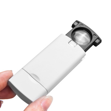 20x 45x Dual Lens Portable LED Microscope Loupe Magnifier Lamp